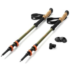 Aluminum Adjustable Trekking Poles Cork Grip EVA Down Hiking Set 26″-54″ A.Q.L.