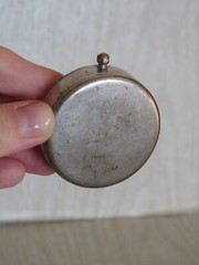 VTG German Made Field Pocket Compass WWII Era?? Silver Tone Metal READ