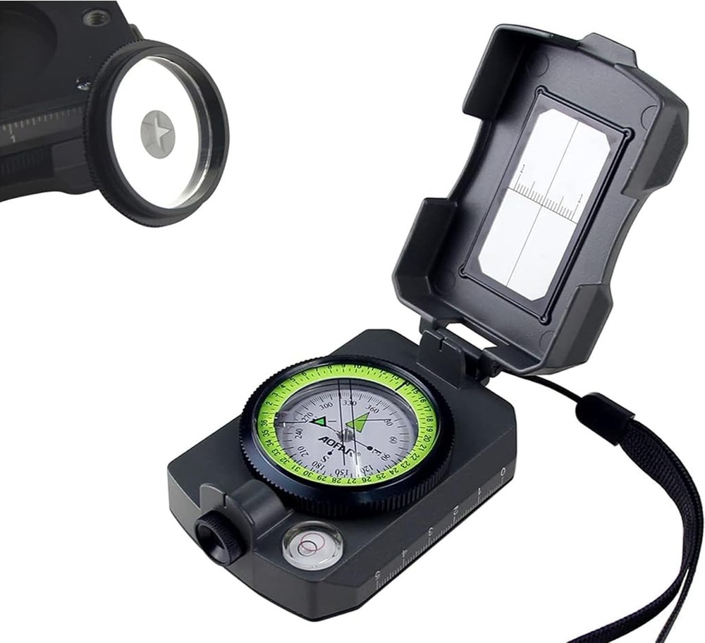 AOFAR Lensatic Sighting Military Compass AF-4090, Aluminum Alloy Material is Lig
