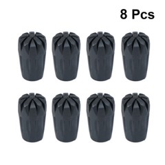 8 Pcs Trekking Cane Protector Walking Stick Tip End Trekking Pole Caps Ends