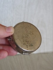 VTG German Made Field Pocket Compass WWII Era?? Silver Tone Metal READ