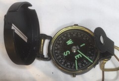 Vintage Engineer Lensatic Pocket Field Compass Black Made in Japan Original Box