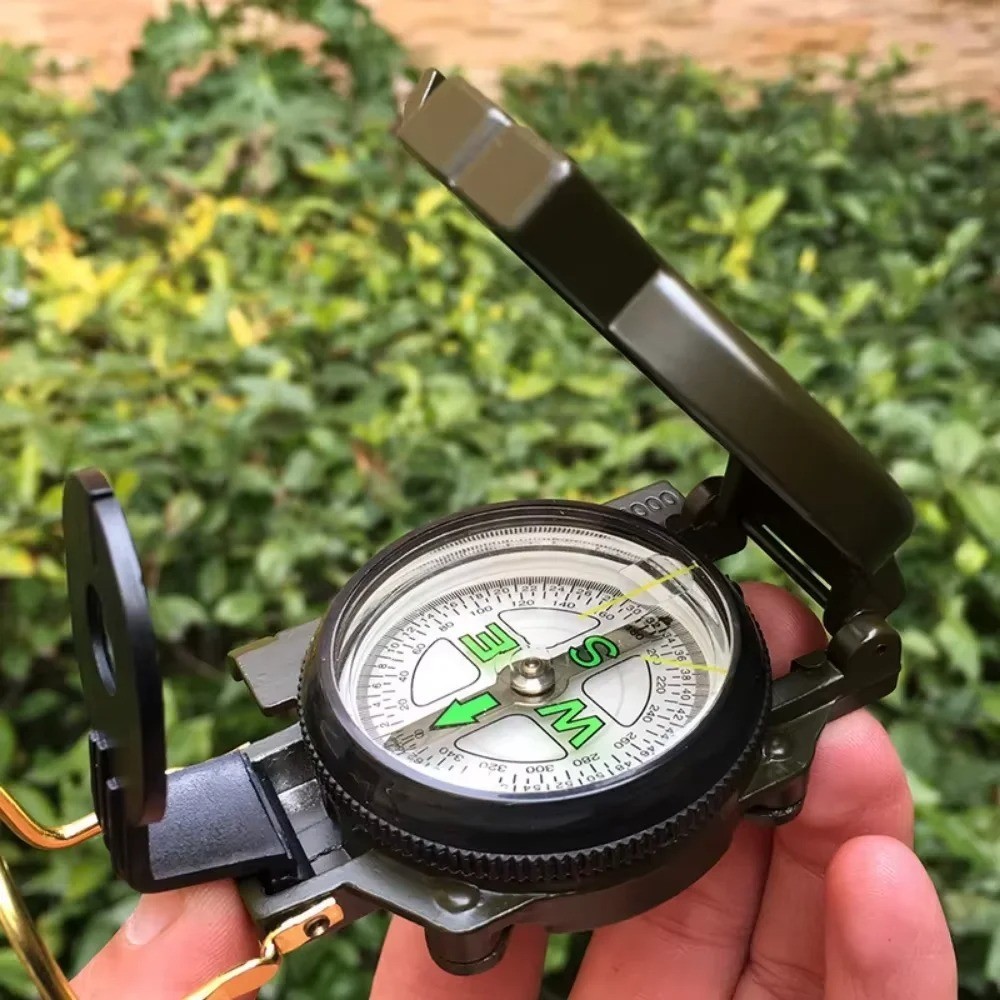 Outdoor Waterproof Compass High Precision Military Hiking Navigation Tool Metal