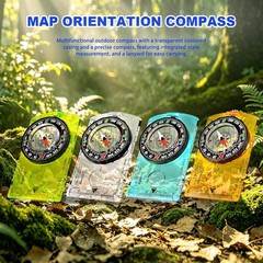 Multifunctional Waterproof Orienteering Compass Mini Portable Survival Compass f