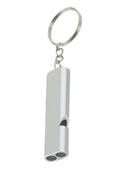 Portable Aluminum Survival Whistle with Keychain for Outdoor Activities