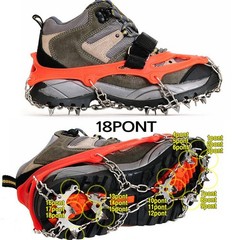 For Outdoor 18 Tooth Stainless Steel Crampons for Hiking Ice Climbing Safety
