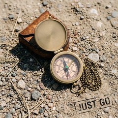 Pocket Brass Compass, Nautical Navy Compass for Camping, Travelling, Hiking, …