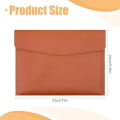 Leather Folders for Documents, PU Leather A4 File Folder Document Holder