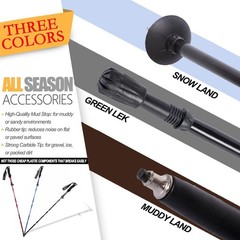 Single Trekking Pole | 7075 Aluminum Anti-Shock, Ultralight, Adjustable & Col…