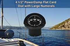 Ritchie Navigator Flush Mount Compass 4.5″Power Damp Flat Card Dial Black FN-201
