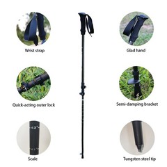Carbon Fiber Trekking Poles 2 Pcs Ultra Lightweight Telescopic Collapsible Hi…