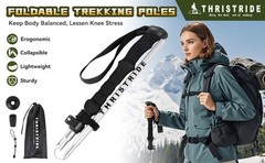 Single Collapsible Trekking Pole – Lightweight Aluminum Hiking Stick for Men,