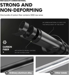 Carbon Fiber Hiking Poles 2 PC Ultra Lightweight / 0.5LB Collapsible Hiking &