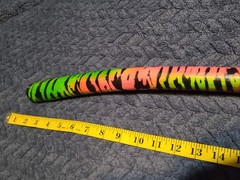 45″ Hand Crafted Wood Walking Stick/Staff(SONIC PINK NIGHT DESIGN/GLOW IN DARK