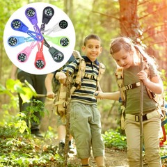 20 Pcs Mini Compass Keychain Multi-Color Outdoor Hiking Pocket Compass for Kids