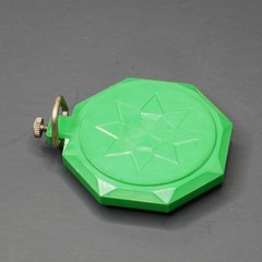 Taylor LITENITE Bakelite Plastic Pocket Compass 2″ vintage DECO RETRO GREEN!!