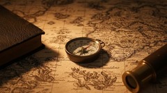 Solid Brass Pocket Compass, 1.75″, Bronze Rustic Vintage Home Decor Gifts