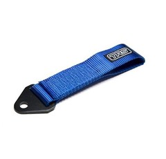 Fabric Tow Loop Strap Fixed Length for Front or Rear Bumper, High Blue
