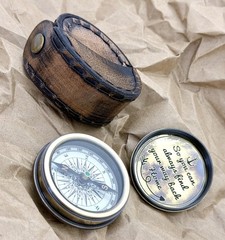 So You Can Always Find Your Way Back Home – Luxury Engraved Brass Pocket Comp…
