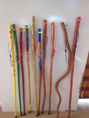 HIKING/WALKING STICK MADE FROM NEW MEXICO YUCCA PLANT FLOWER STALK NUMBER 34