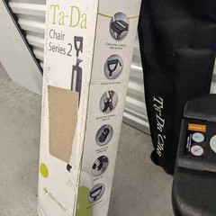 STEP2GOLD Ta-Da Chair Series 2, Portable Trekking Hiking Pole in Black, 32″