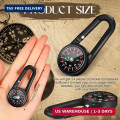 Kanayu Magnetic Compass Keychain Small Pocket Mini Compass Survival Hiking for A