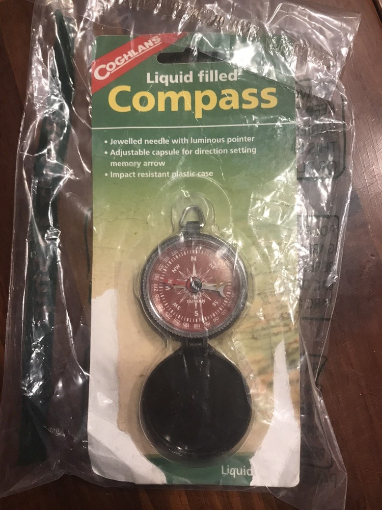 Coghlan’s Liquid Filled Pocket Compass with Case, Survival Camping Outdoors