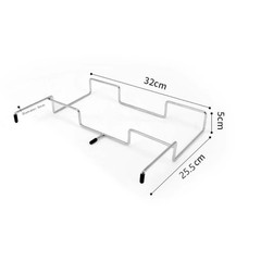 Compact Stainless Steel Trash Bag Hanger 25.5x5x32cm for Outdoor Camping Use