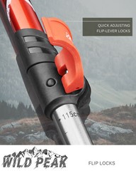 Wild Peak Trekking Poles Aluminum Adjustable Hiking Walking Sticks (Set of 2)