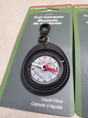 Lot of 2 – Coghlan’s Trail Compass w/ Attached Clip, Liquid Filled for Hiking
