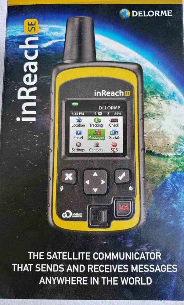 Delorme inReach SE Satellite Communicator Model INRCH20 Handheld GPS Transmitter