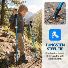 Trekking Poles – Lightweight Collapsible Hiking Poles – Retractable Hiking St…