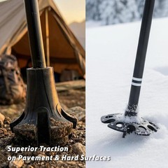 TREKOLOGY Universal Replacement Set: 4 Rubber Tips & 4 Snow Baskets (US)