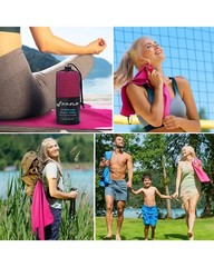 Fit-Flip Microfiber Towel/Shower Towel 70×140 cm, Pink