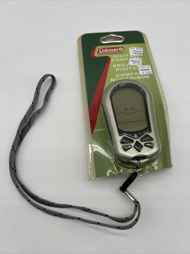 Coleman Digital Compass Temp Time Date Compass Alarm Stopwatch Thermometer Open