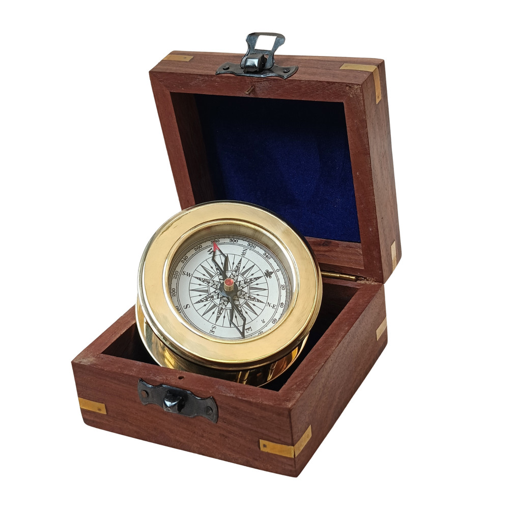 Compass Vintage, Map Compass with Built in Magnifier-Christmas Gift Personalised