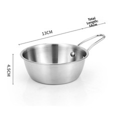 Stainless Steel Rice Wine Serving Bowl Snow Cup Lightweight 18x13x4.5cm