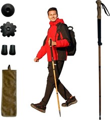 Sassafras Wood Adjustable Detachable Trekking Pole – 1pc Pack