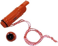 Survival Tool 5-In-1 Whistle Compass Flint Bar Signal Mirror Waterproof Case