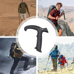 Walking Cane Handle Grip Unipod Handle Trekking Rod Adapter Hiking Pole Grip