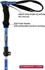 A ALAFEN Aluminum Collapsible Ultralight Travel Trekking Hiking Pole for Men and