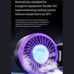 Rechargeable Handheld Fan 2400mAh Battery USB Charging 100 Speed Options