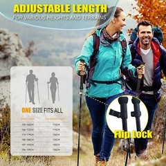 Trekking Poles – Lightweight, Collapsible Hiking Poles for Backpacking Gear, …