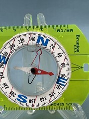 Brunton Optic Green Compass With Inches & MM/CM Measurements Made In U. S. A.