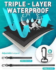 Waterproof Pouch for iPhone, Waterproof Phone Bag Travel Pack of 4 Black