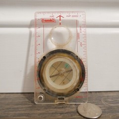 Coleman Survival Map Compass Ruler Magnifier Travelers Camping Hiking Liquid