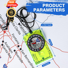 Outdoor Compass with Adjustable Declination, Magnifier, 1PCS, 1 PACK Green