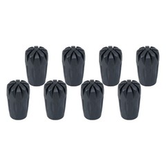 8Pcs Reusable Rubber Crutch Tips for Walking Hiking Pole Accessories Black