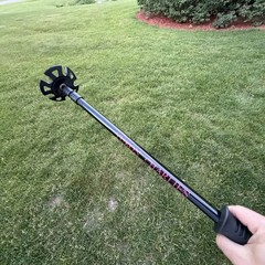 Trekking Pole Hiking Staff Black/Pink w/ Wrist Strap & Basket