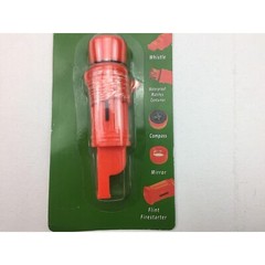 Emergency Camp Whistle Gadget Compass Matches Holder Firestarter Mirror